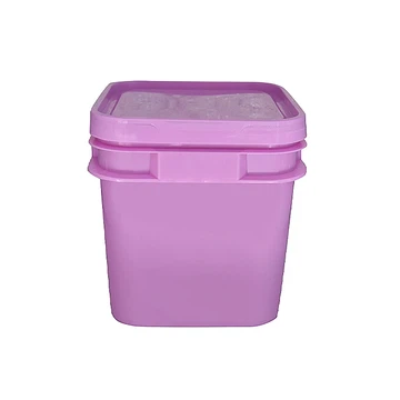 Bwced Sgwâr 4 Gallon a Chaead gyda Gasged